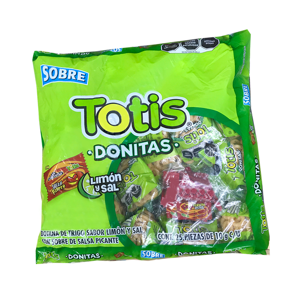 Totis Sal y Limón c/salsa (Donitas) c/25pz